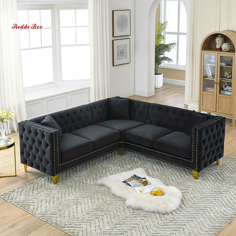 Comfiest Navy Blue Leather L Shaped Sectional Sofa Corner Couches Oversized