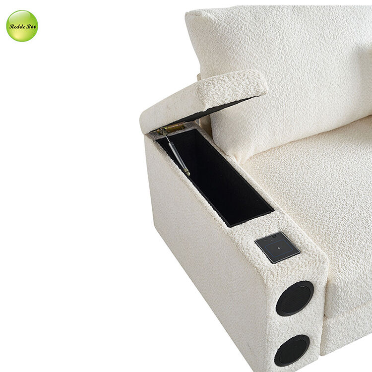 Modern L - Shaped Sofa with USB Ports:  Spacious, Perfect for Charging & Elevating Home Decor