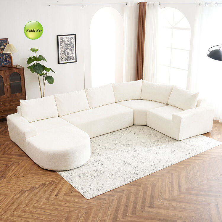 High Resilience Corner Compressed Sofa Fabric L Shaped Couch For Living Room Furniture