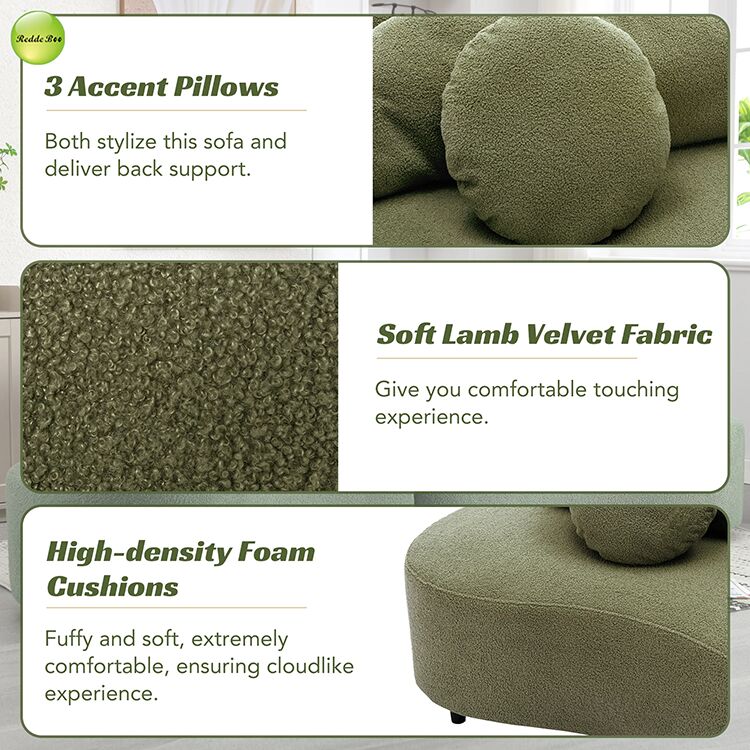 Teddy Fabric Modular Sectional Corner Sofa Furniture Seating For Hotel