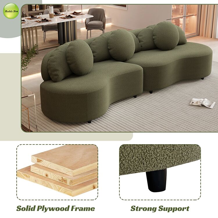 Teddy Fabric Modular Sectional Corner Sofa Furniture Seating For Hotel