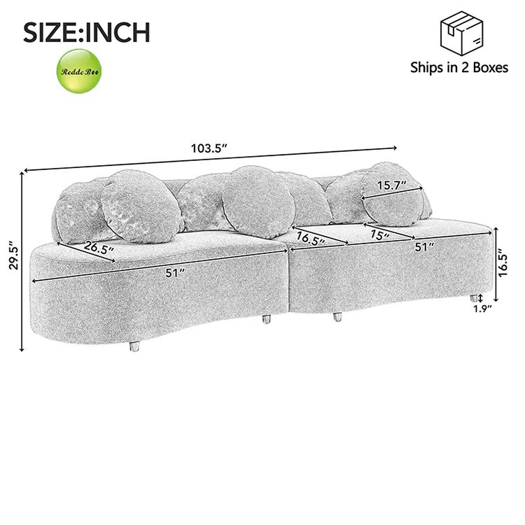 Teddy Fabric Modular Sectional Corner Sofa Furniture Seating For Hotel