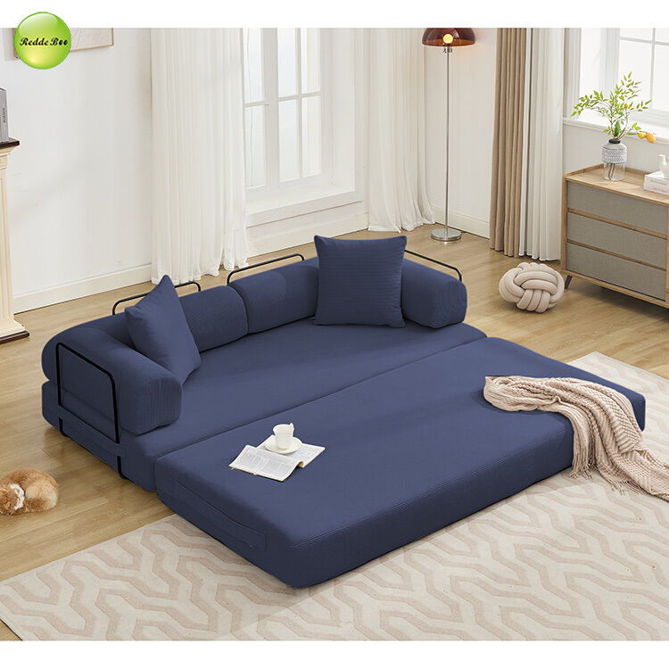 Multiple Combinations Striped Fabric Sofa Bed For Living Room Furniture Vacuum Packed Floor Compression Sofa Bed Couch