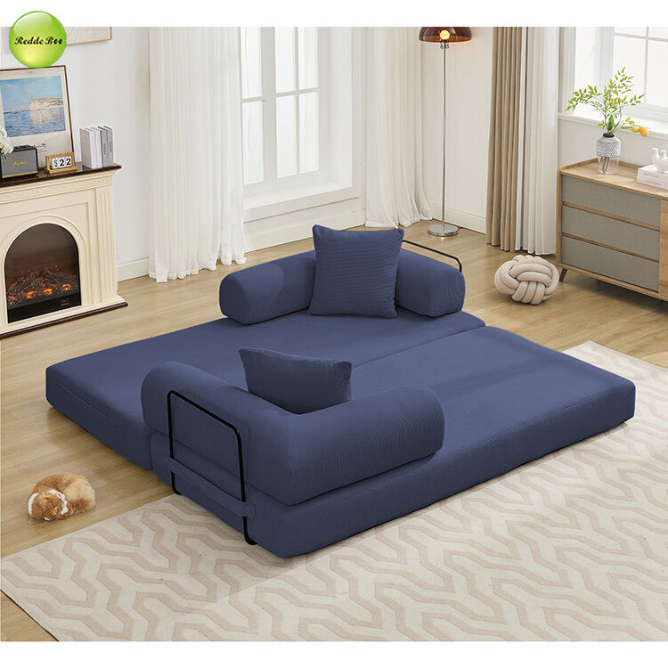 Multiple Combinations Striped Fabric Sofa Bed For Living Room Furniture Vacuum Packed Floor Compression Sofa Bed Couch