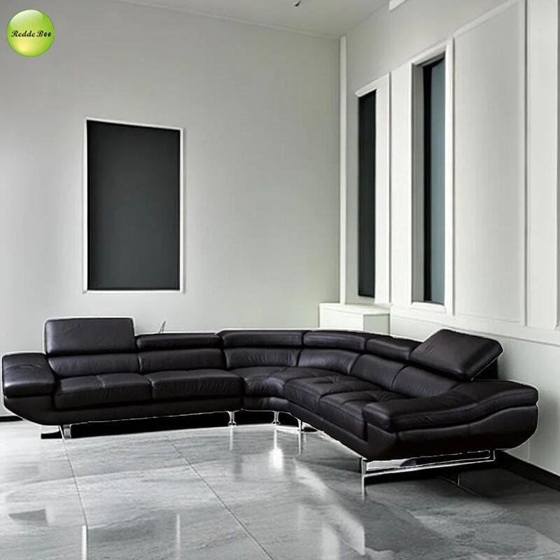 Artistic Ceiling-Hung Black Sectional: Chic, Unconventional – Redefine Living Luxury