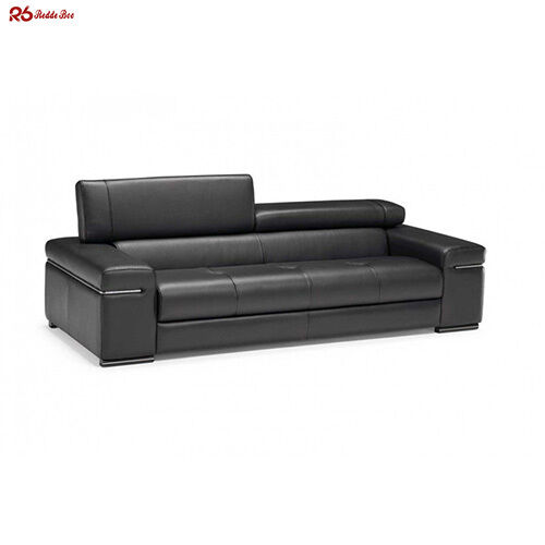 Luxury Design Leather Sofa Sets with Adjustable Headrest for Hotel Lobby Use