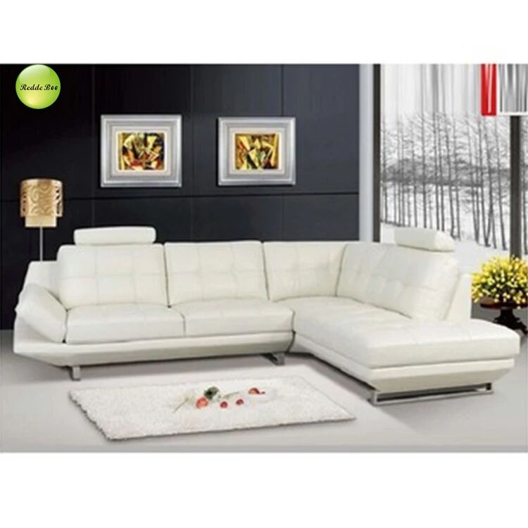 Black White Tanning Brown Leather Sectional Couch Lounger Seating Soft Cushions