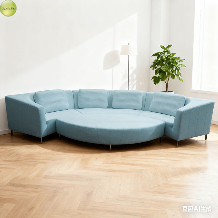 OEM Contemporary Large Sectional Corner Sofa Furniture Curved Corrosion Resistance