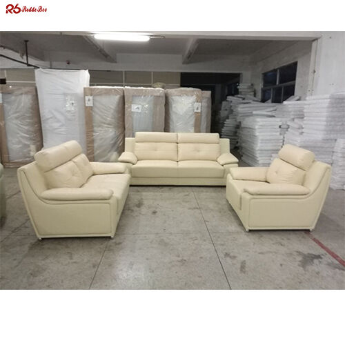 1.5mm Full Grain Leather Sofa Furniture Memory Foam Couch For Living Room