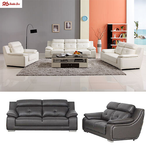 1.5mm Full Grain Leather Sofa Furniture Memory Foam Couch For Living Room