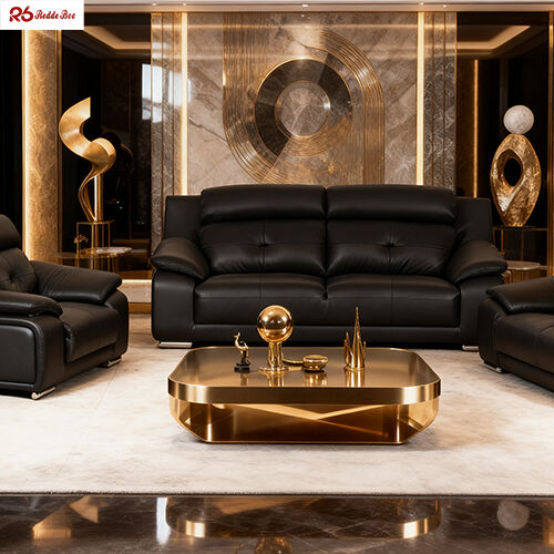 1.5mm Full Grain Leather Sofa Furniture Memory Foam Couch For Living Room