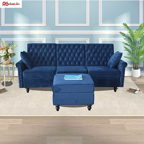 Minimalist Design Modular Saving Space Storage Fabric Sofa Sets Apartment Use