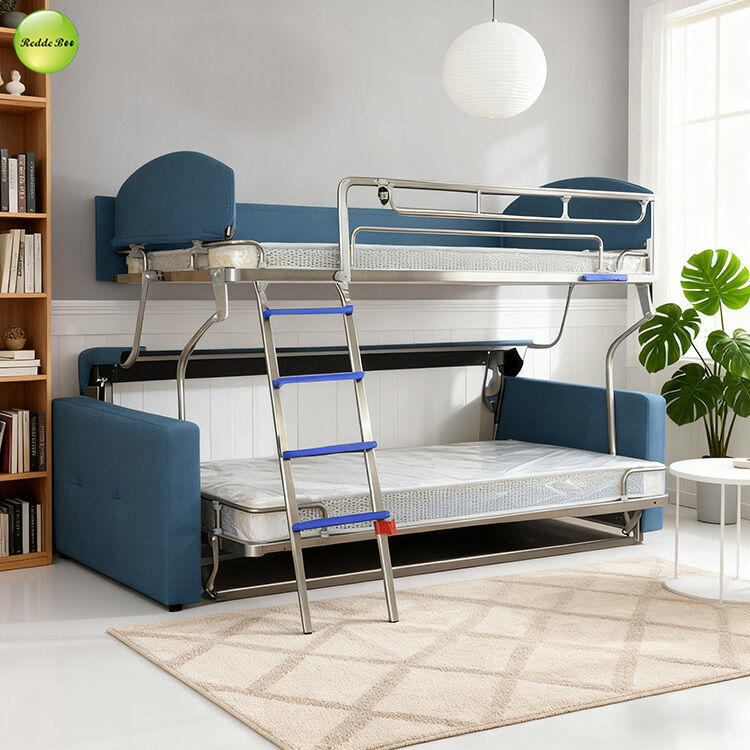 Hot Sale Living Room Sofa Set Convertible Folding Sofa Bed Stainless Steel Frame Foldable Bunk Bed For Hotel Apartment