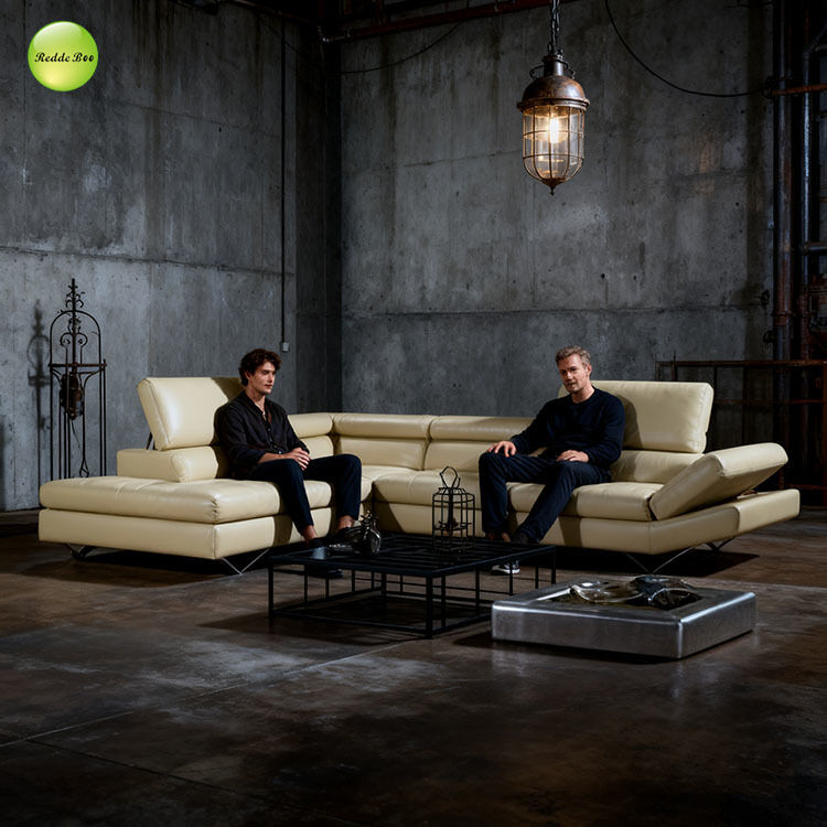 Chic Leather Modular Sofa: Minimalist Aesthetic, High - End Build – Elevate Home Comfort