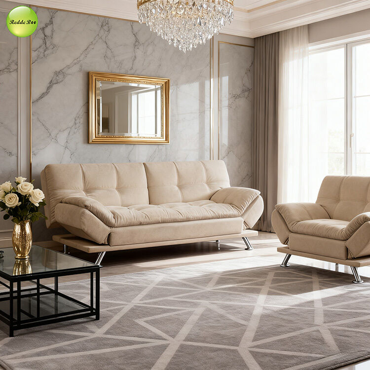 Modern PU Leather Foldable Sofa Bed For Living Room Saving-Space 3 Seater Sofa Convertible  Sleeping Sofa Bed