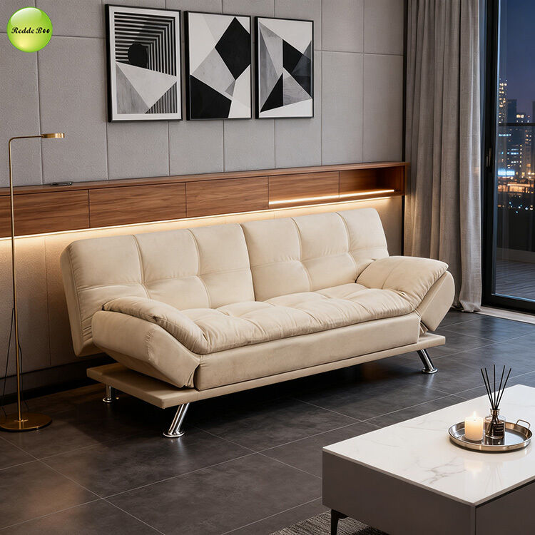 Modern PU Leather Foldable Sofa Bed For Living Room Saving-Space 3 Seater Sofa Convertible  Sleeping Sofa Bed