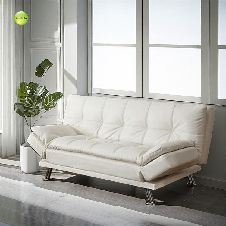 Modern PU Leather Foldable Sofa Bed For Living Room Saving-Space 3 Seater Sofa Convertible  Sleeping Sofa Bed