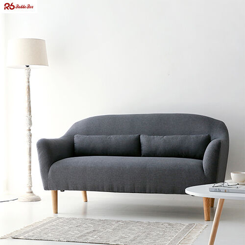 Customizable Grey Tufted Upholstered Sectional Sofa Cotton Linen Blended 300kg