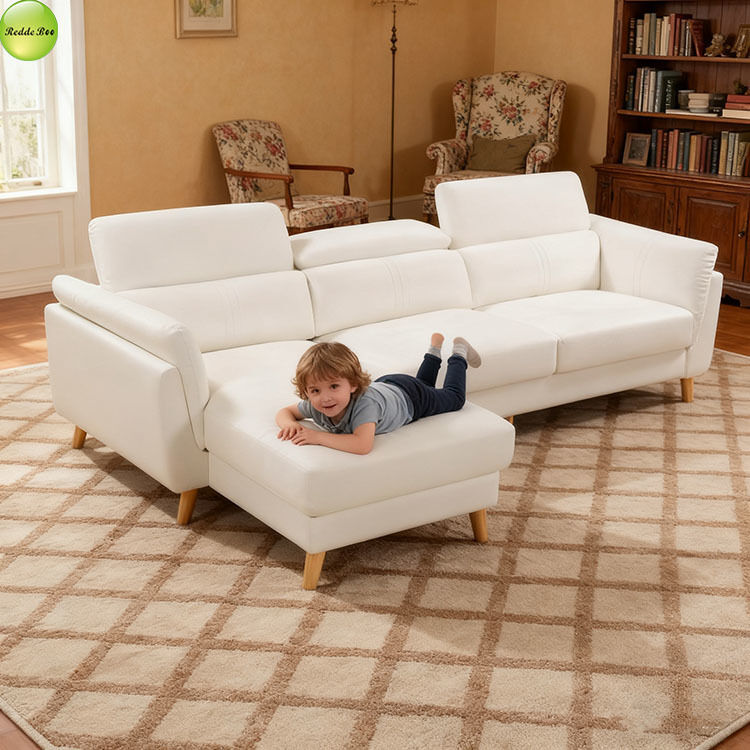 Scandi - Style Leather Sofa: Minimalist Charm, Plush Comfort – Top Pick for Family - Centric Interiors