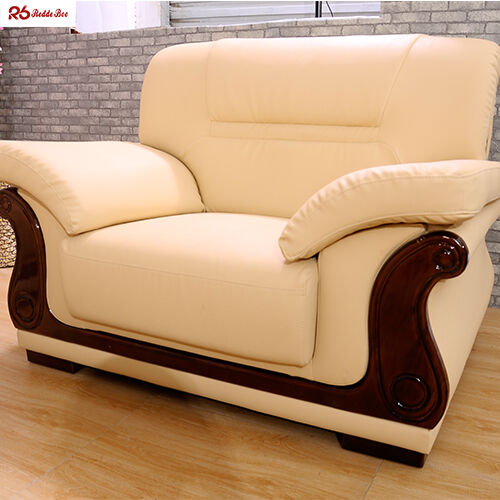 Upholstered Leather Reclining Sofa Couch Recliner Wooden Frame For Hotel Lobby