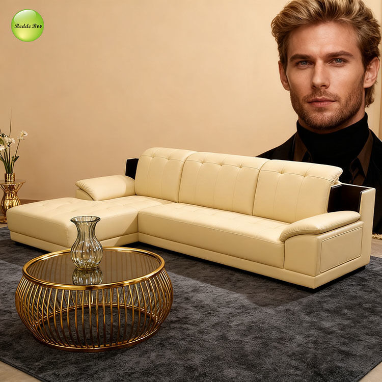 Cream Leather Sectional: Bold Contrast, Elegant Vibe – A Smart Choice for Contemporary Minimalist Interiors