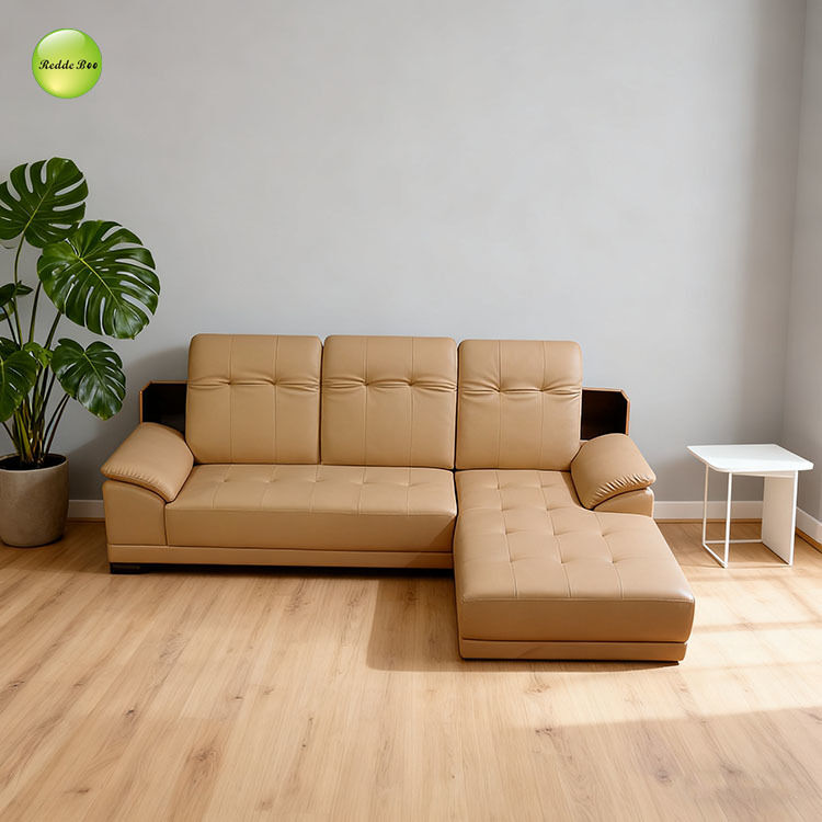 Cream Leather Sectional: Bold Contrast, Elegant Vibe – A Smart Choice for Contemporary Minimalist Interiors