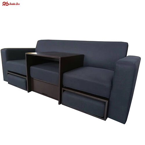 Contemporary Compact Sectional Linen Fabric Sofa Twill Polyester Fabric