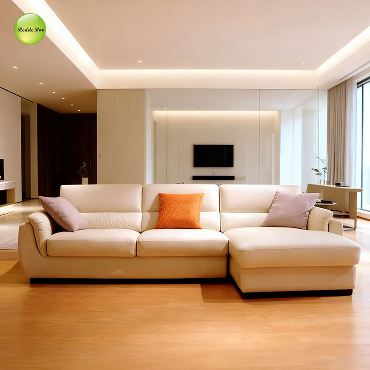 Cream Leather Sectional: Elegant Look, Durable Build – A Smart Choice for Contemporary Minimalist Homes
