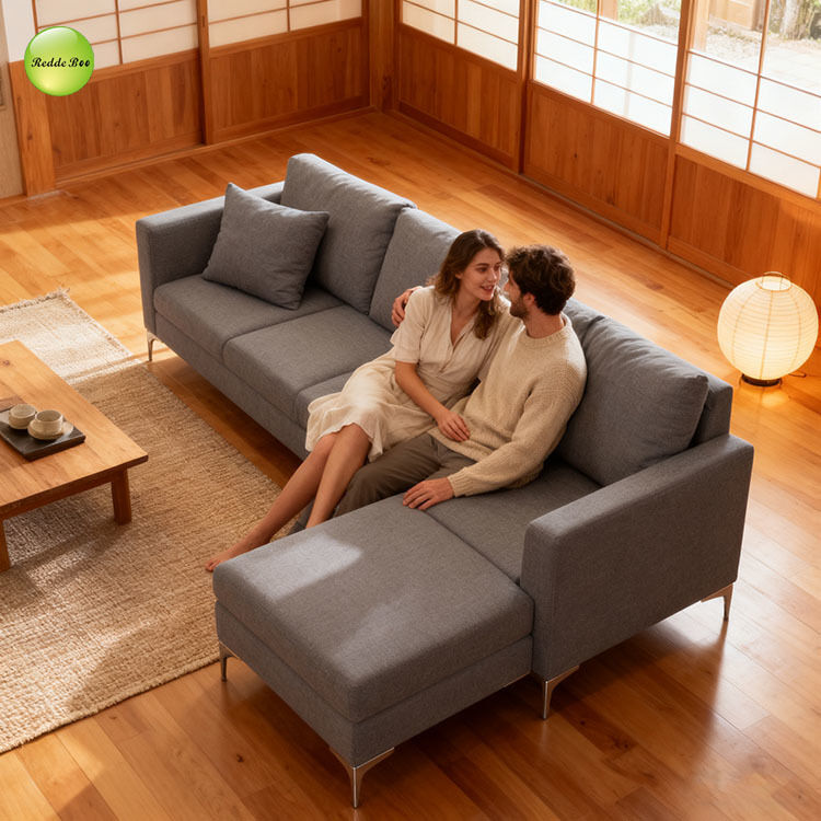 Luxury Gray Fabric Lounge: Versatile Layout, Plush Texture – Stylish Multi - Functional Homes Top Pick