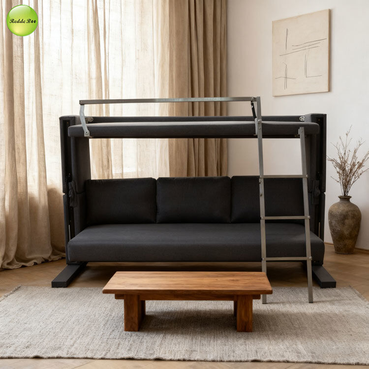 Reinforced Pull Out Bunk Sofa Bed Furniture Couch For Dormitory