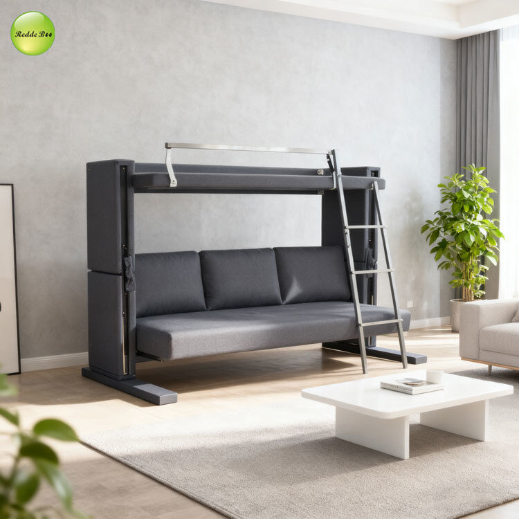 Reinforced Pull Out Bunk Sofa Bed Furniture Couch For Dormitory