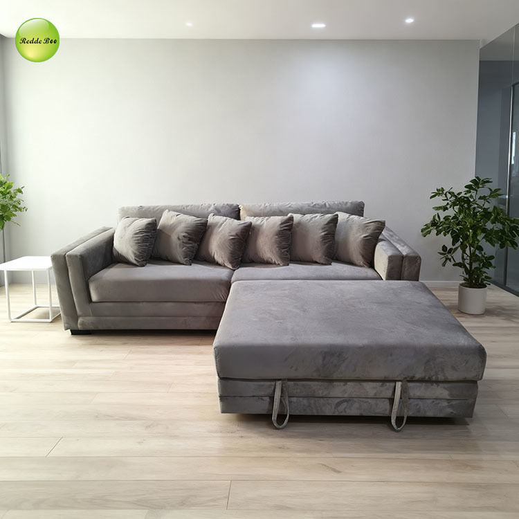 Luxury Velvet Lounge: Cloud - Like Comfort, Modular Storage – Top Pick for Stylish Urban Homes