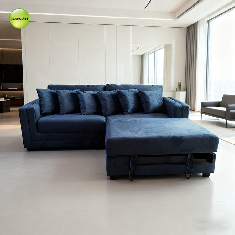 Luxury Velvet Lounge: Cloud - Like Comfort, Modular Storage – Top Pick for Stylish Urban Homes