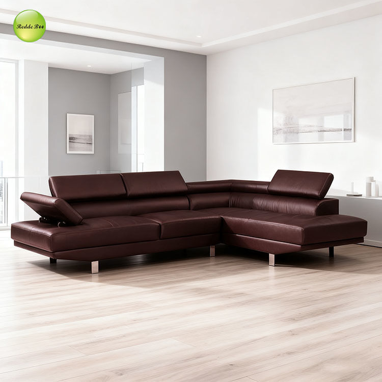 Leather Corner Sofa: Luxe Recliner, Plush Comfort – Minimalist Statement Spaces Perfect