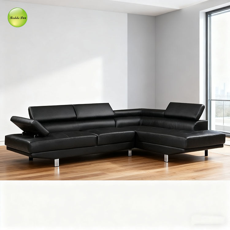 Leather Corner Sofa: Luxe Recliner, Plush Comfort – Minimalist Statement Spaces Perfect