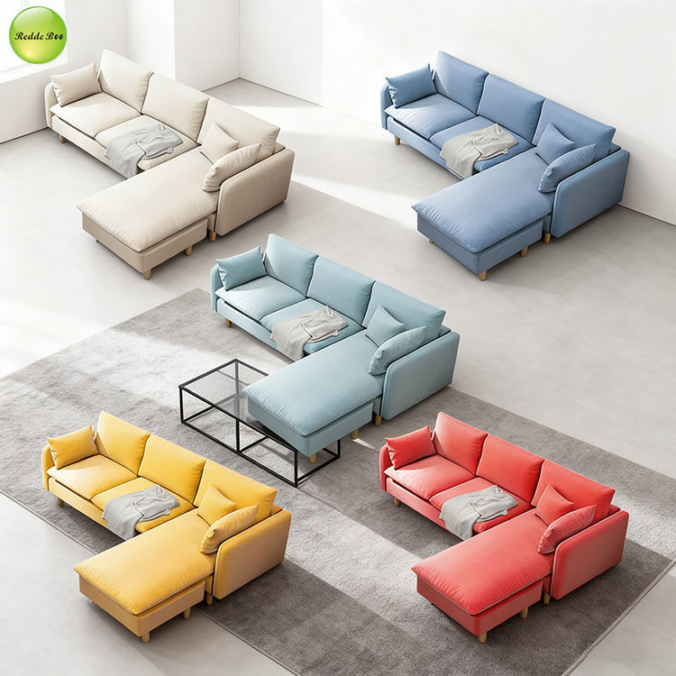 Multicolor Fabric Sectionals: Vibrant Hues, Scandi - Chic – Ideal for Bold, Personalized Modern Interiors