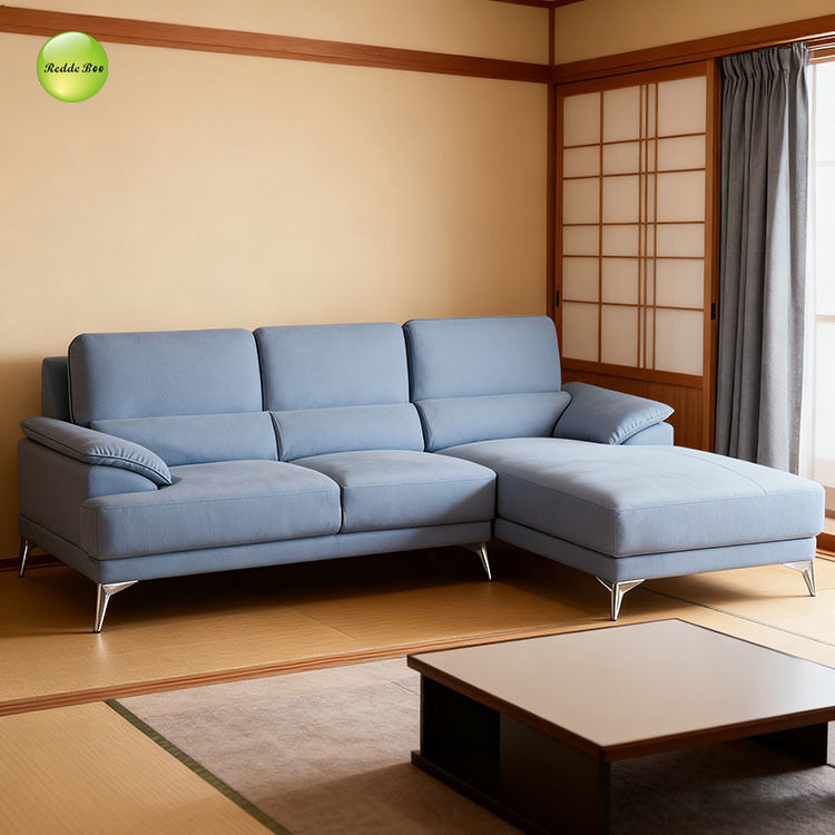 Right Facing Microfiber Corduroy L Shaped Sectional Sofa Couch 80 Inch