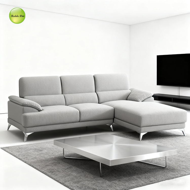 Right Facing Microfiber Corduroy L Shaped Sectional Sofa Couch 80 Inch