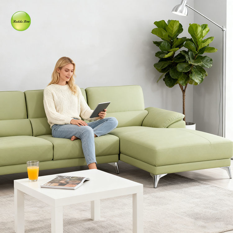 Right Facing Microfiber Corduroy L Shaped Sectional Sofa Couch 80 Inch