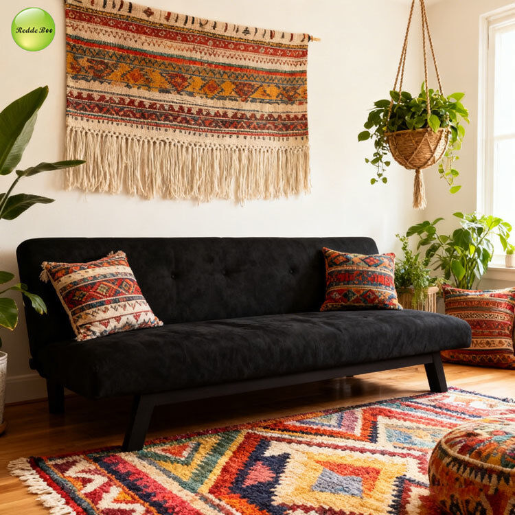 Luxury Velvet 3 Seater Armless Living Room Sofa Convertible Sleeping Foldable Sofa Bed For Small Apartment