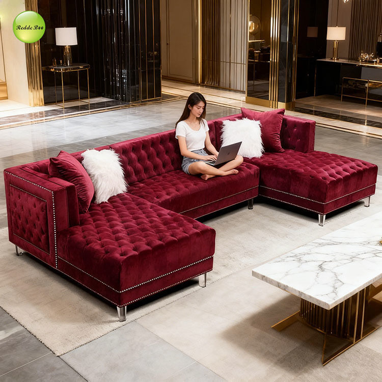 Tufted Sectional: Grand Comfort, Artful Vibe – Transform Home into a Sophisticated Design Sanctuary