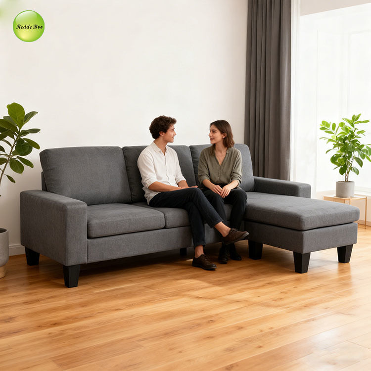 Fabric Sectional: Sleek Lines, Industrial-Chic Vibe – Ideal for Polished Modern Urban Interiors