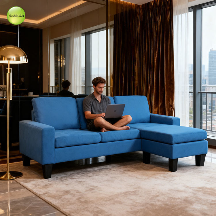 Fabric Sectional: Sleek Lines, Industrial-Chic Vibe – Ideal for Polished Modern Urban Interiors