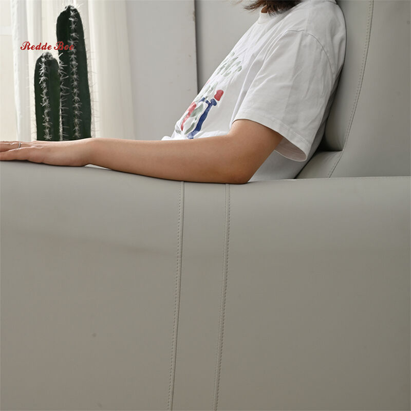 Single USB Electric Recliner Corner Sofa Couch For Living Room Beige Leather