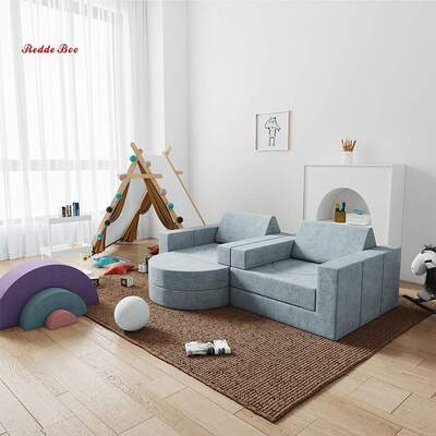 Customized Kids Small Playroom Couch Sofa Floor Seating Lightweight